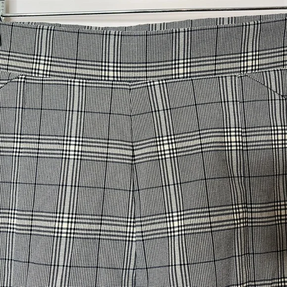 Simple Vera Wang Women Black White Checkered Stretch Pants XXL 2XLARGE PLUS SIZE - Picture 2 of 9